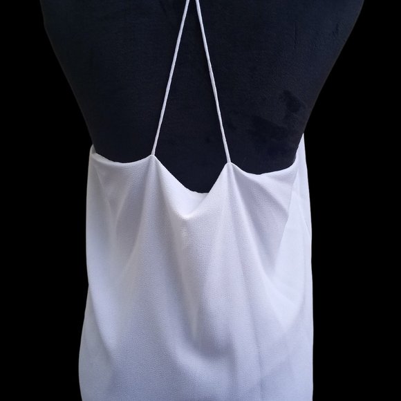 Tibi New York White Sheer Tank Sz L flowy Summer Festival Boho Strappy Cami - Picture 2 of 6
